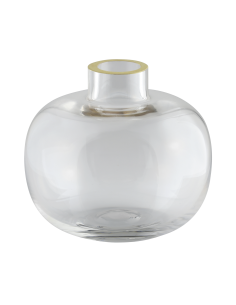 SIRANANA Jarrón de cristal Claro  Latón