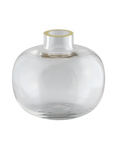 SIRANANA Clear Brass Glass Vase