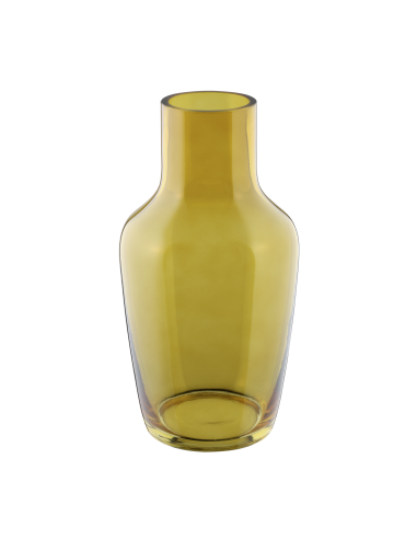 SIRANANA Jarrón de cristal Amarillo