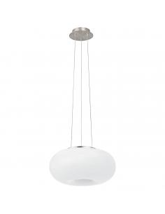 EGLO 98372 - OPTICA-C LED pendant lamp in matte nickel steel and matte opaline glass