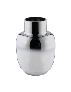 SIRANANA Jarrón de cristal Plata