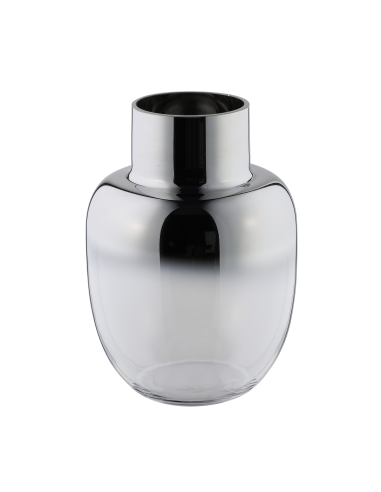 SIRANANA Jarrón de cristal Plata