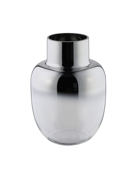 SIRANANA Jarrón de cristal Plata