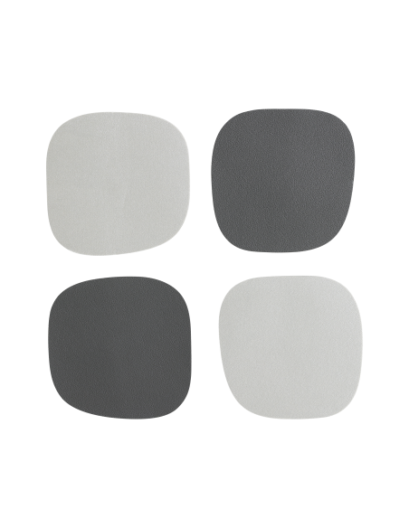 VINANIVAO Set 4 Silver Coasters