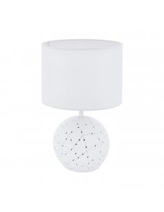 EGLO 98381 - MONTALBANO Fabric Lamp in white Ceramic and Textile
