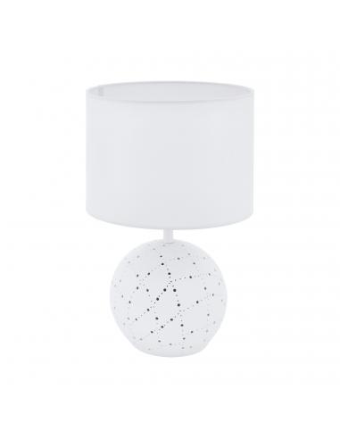 EGLO 98381 - MONTALBANO Fabric Lamp in white Ceramic and Textile