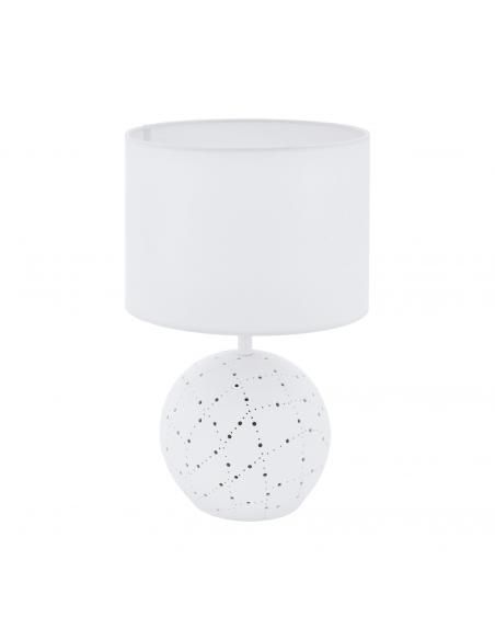 EGLO 98381 - MONTALBANO Fabric Lamp in white Ceramic and Textile