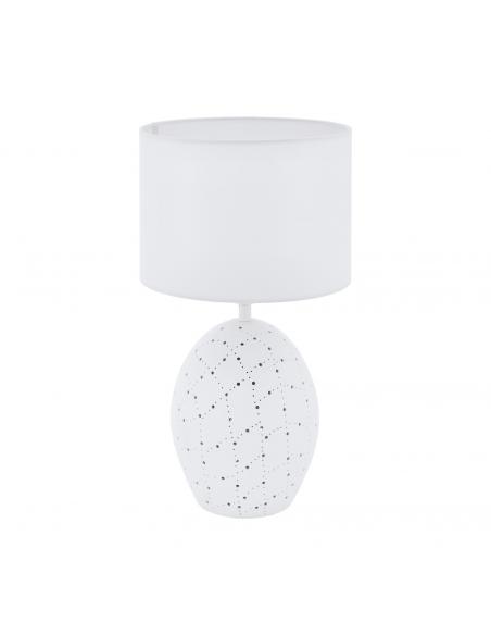 EGLO 98382 - MONTALBANO Fabric Lamp in White Ceramic and Textile
