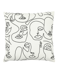 CHEVERY Cushion White black 2