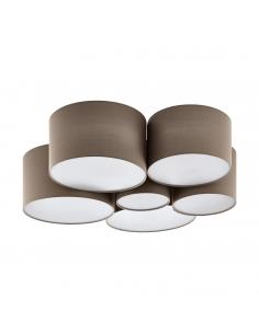 EGLO 98409 - PASTORE 1 Fabric Ceiling Light in White Steel and Textile