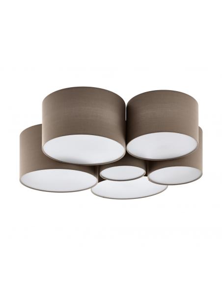 EGLO 98409 - PASTORE 1 Fabric Ceiling Light in White Steel and Textile