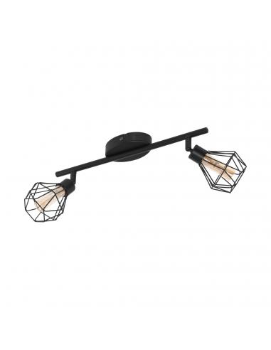 EGLO 32766 - ZAPATA 1 LED Spotlight in Black Steel and Glass