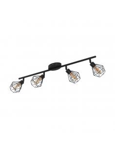 EGLO 32767 - ZAPATA 1 LED Spotlight in Black Steel and Glass