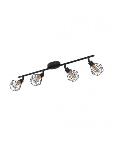 EGLO 32767 - ZAPATA 1 LED Spotlight in Black Steel and Glass