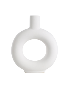 FIHETY Jarrón de cerámica Blanco 2