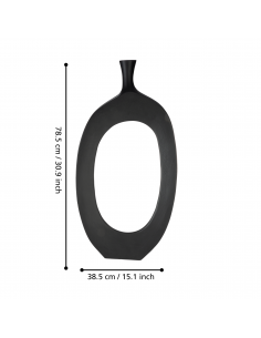ANKAREFO Black Metal Vase 2