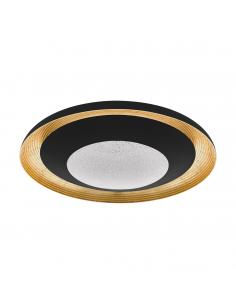 EGLO 98527 - CANICOSA 2 Plafón LED en Acrílico, acero negro, oro y Acrílico con Granille