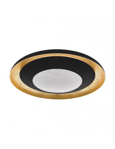 EGLO 98527 - CANICOSA 2 Plafón LED en Acrílico, acero negro, oro y Acrílico con Granille