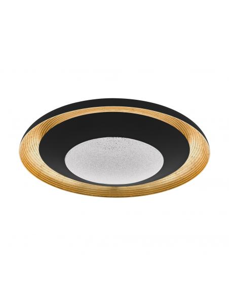 EGLO 98527 - CANICOSA 2 LED ceiling light in Acrylic, black steel, gold and Acrylic with Granille
