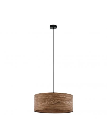 EGLO 98548 - CANNAFESCA Wooden Pendant Lamp in Black Steel and Wood