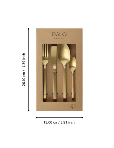 BELOHA Juego de Cubiertos Oro 2