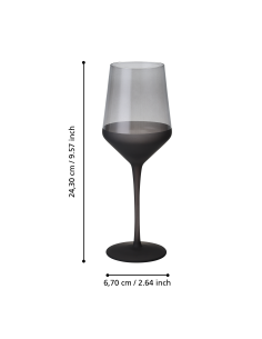 BATHURST Trans Black White Wine Glass 2