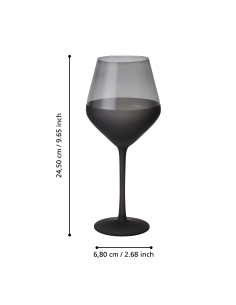 BATHURST Copa de Vino Tinto Negro Transp 2