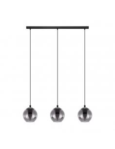 EGLO 98652 - ARISCANI Crystal Pendant Lamp in Black Steel