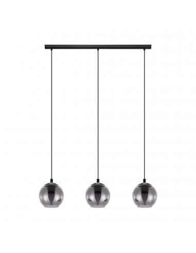 EGLO 98652 - ARISCANI Crystal Pendant Lamp in Black Steel
