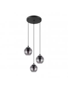 EGLO 98653 - ARISCANI Crystal Pendant Lamp in Black Steel
