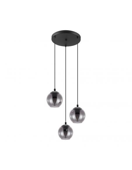 EGLO 98653 - ARISCANI Crystal Pendant Lamp in Black Steel