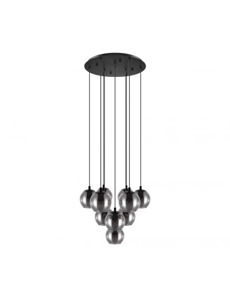 EGLO 98654 - ARISCANI Crystal Pendant Lamp in Black Steel