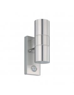 EGLO 32898 - RIGA 5 Outdoor wall light with motion sensor in Stainless steel, stainless steel and Glass