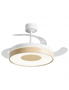 FAN WHITE-WOOD DUNE 50CMS 3 BLADES