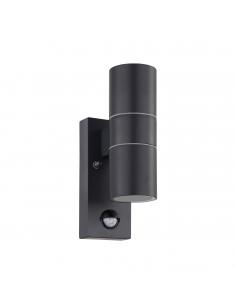 EGLO 32899 - RIGA 5 Outdoor wall light with motion sensor in galvanized steel anthracite and glass
