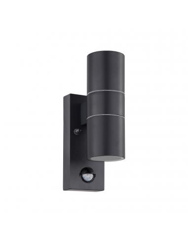 EGLO 32899 - RIGA 5 Outdoor wall light with motion sensor in galvanized steel anthracite and glass