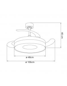 FAN DUNE BLACK-WOOD 50CMS 3 BLADES 2