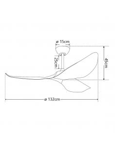 FAN GARDEN WHITE 132CMS 3 BLADES 2
