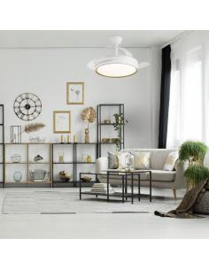 FAN WHITE-GOLD FILE 50 CM 3 BLADES 2
