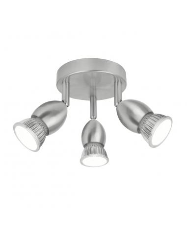 3L BULLET NICKEL SATIN CEILING LIGHT 3 X 40W GU-10