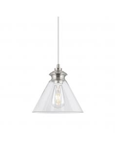 KETA SATIN NICKEL PENDANT 1 X 60W E-27