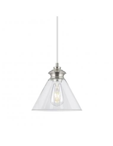 KETA SATIN NICKEL PENDANT 1 X 60W E-27