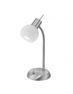 OPAL SATIN NICKEL TABLE LIGHT 1 X 40W E-14