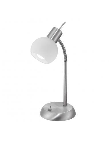 OPAL SATIN NICKEL TABLE LIGHT 1 X 40W E-14