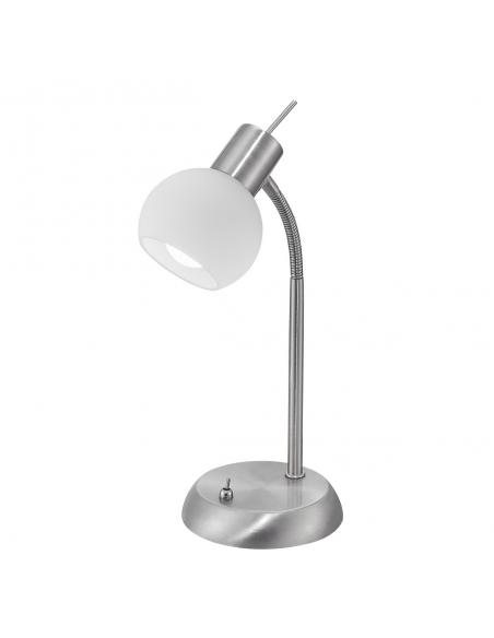 OPAL SATIN NICKEL TABLE LIGHT 1 X 40W E-14