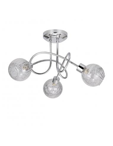 3L ROLO CHROME CEILING LIGHT 3 X 40W G-9