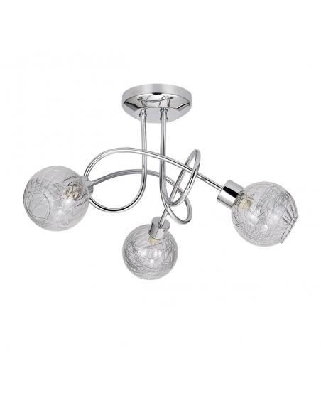 3L ROLO CHROME CEILING LIGHT 3 X 40W G-9
