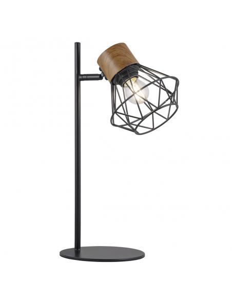 ANTIBES BLACK-WOOD TABLE LAMP 1 X 60W E-27