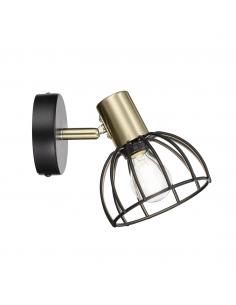 1L BERMEO MATTE BLACK WALL LAMP 1 X 40W E-14