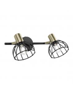 2L BERMEO MATTE BLACK WALL LIGHT 2 X 40W E-14